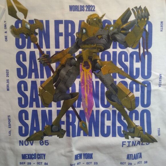 Deadstock One & Only League of Legends Esports Worlds 2022 Finals Tour T-Shirt